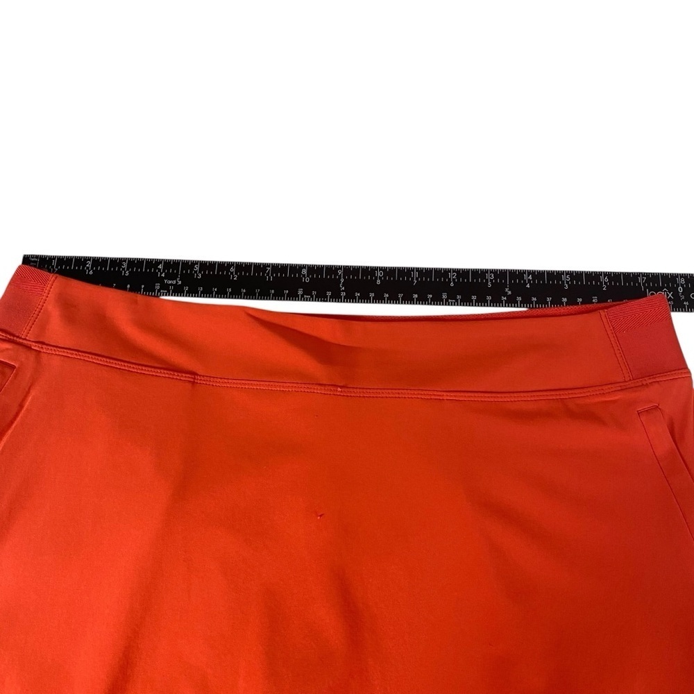 Athleta Womens Brooklyn Heights Skort Size 16 Red-Orange Zippered Pockets - Picture 12 of 14